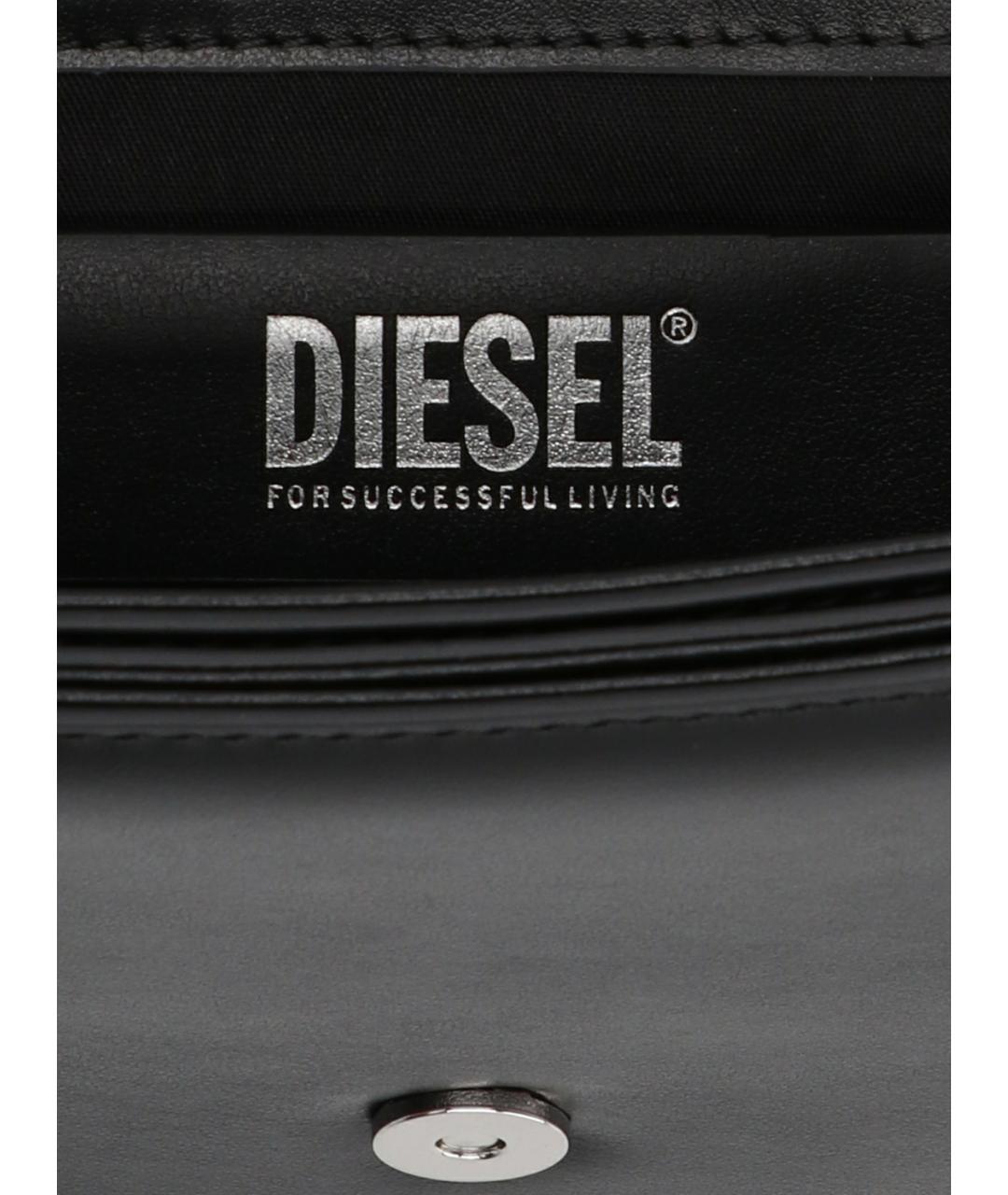 DIESEL Черная кожаная сумка через плечо, фото 4