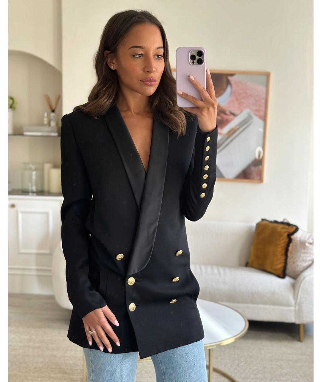 BALMAIN Черный шерстяной жакет/пиджак, фото 8