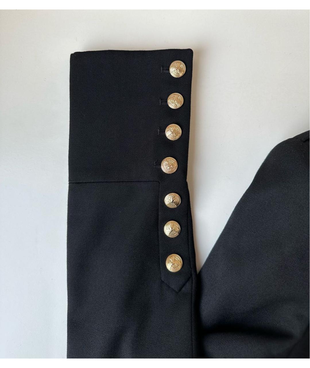 BALMAIN Черный шерстяной жакет/пиджак, фото 5