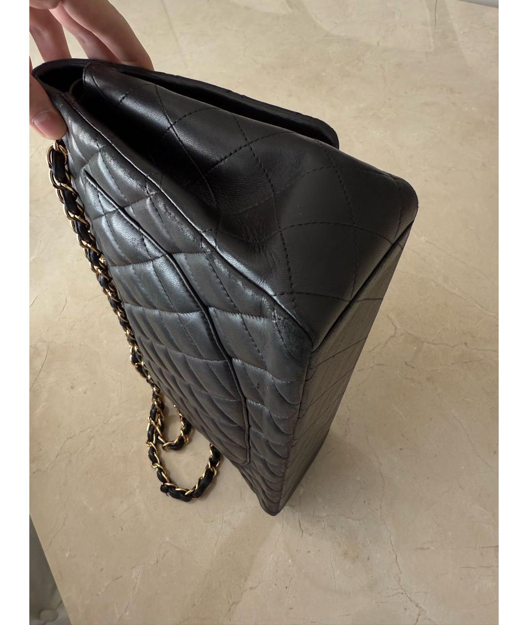 CHANEL Черная кожаная сумка через плечо, фото 5