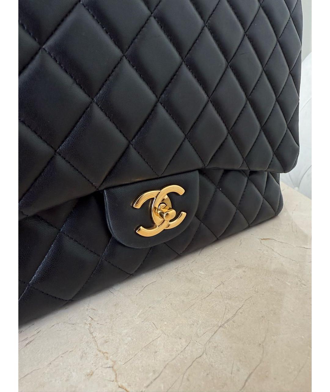 CHANEL Черная кожаная сумка через плечо, фото 8