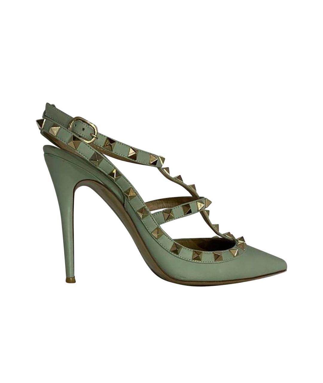 VALENTINO Бирюзовые кожаные туфли, фото 1