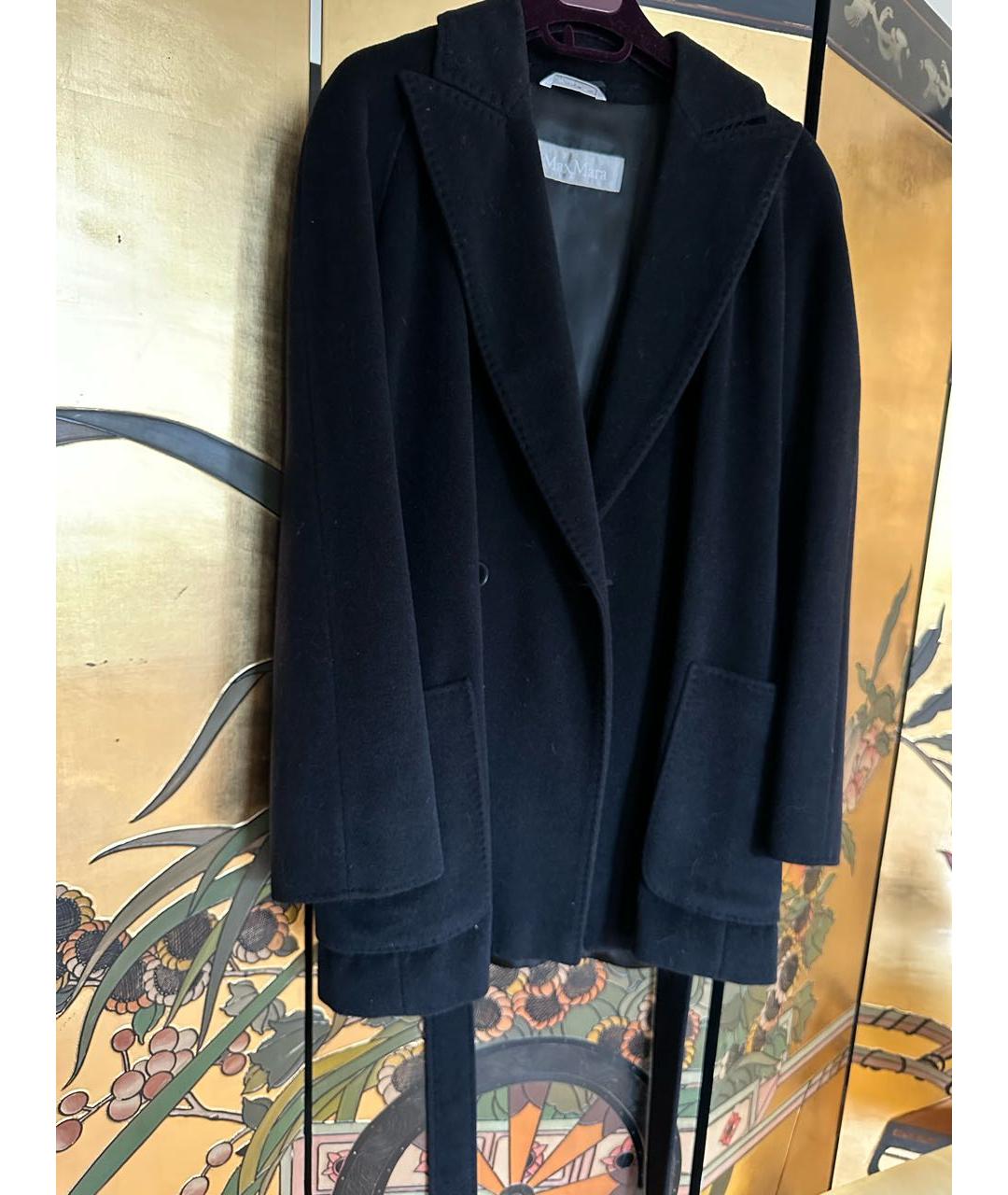 MAX MARA Черное шерстяное пальто, фото 2