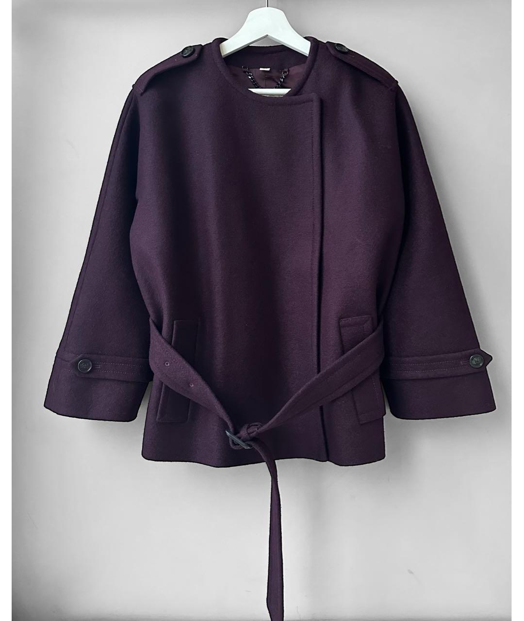 BURBERRY Фиолетовое шерстяное пальто, фото 9