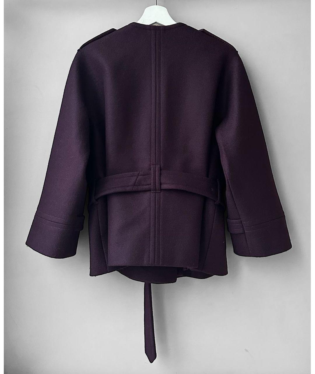 BURBERRY Фиолетовое шерстяное пальто, фото 2