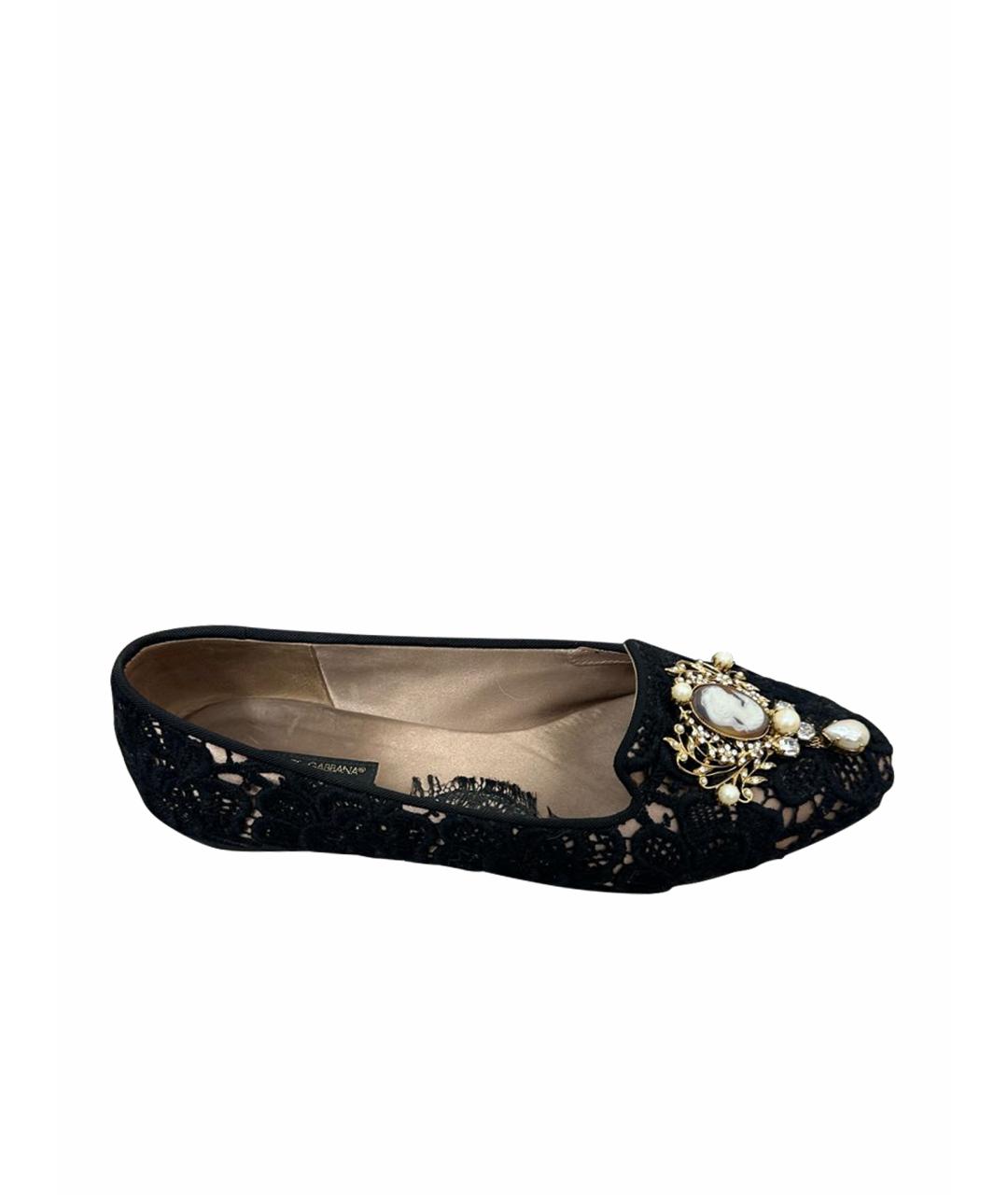 DOLCE&GABBANA Черные балетки, фото 1