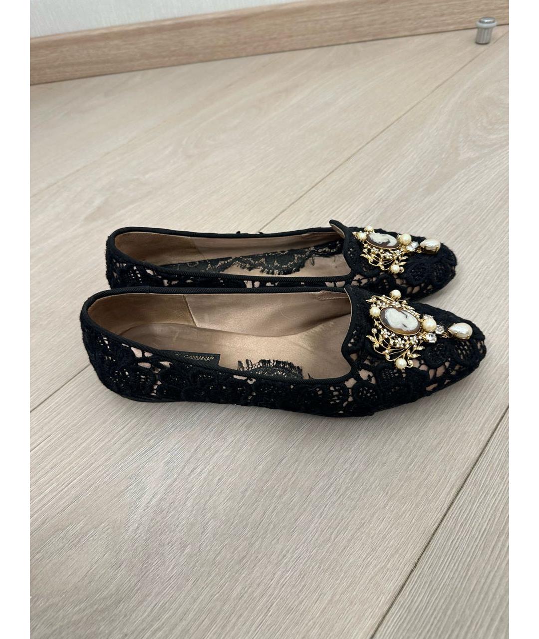 DOLCE&GABBANA Черные балетки, фото 6