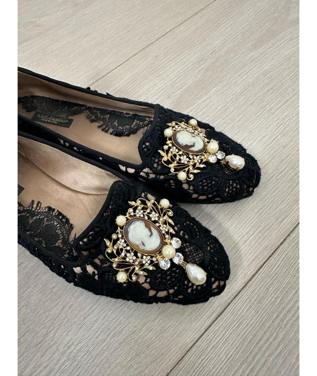 DOLCE&GABBANA Черные балетки, фото 5