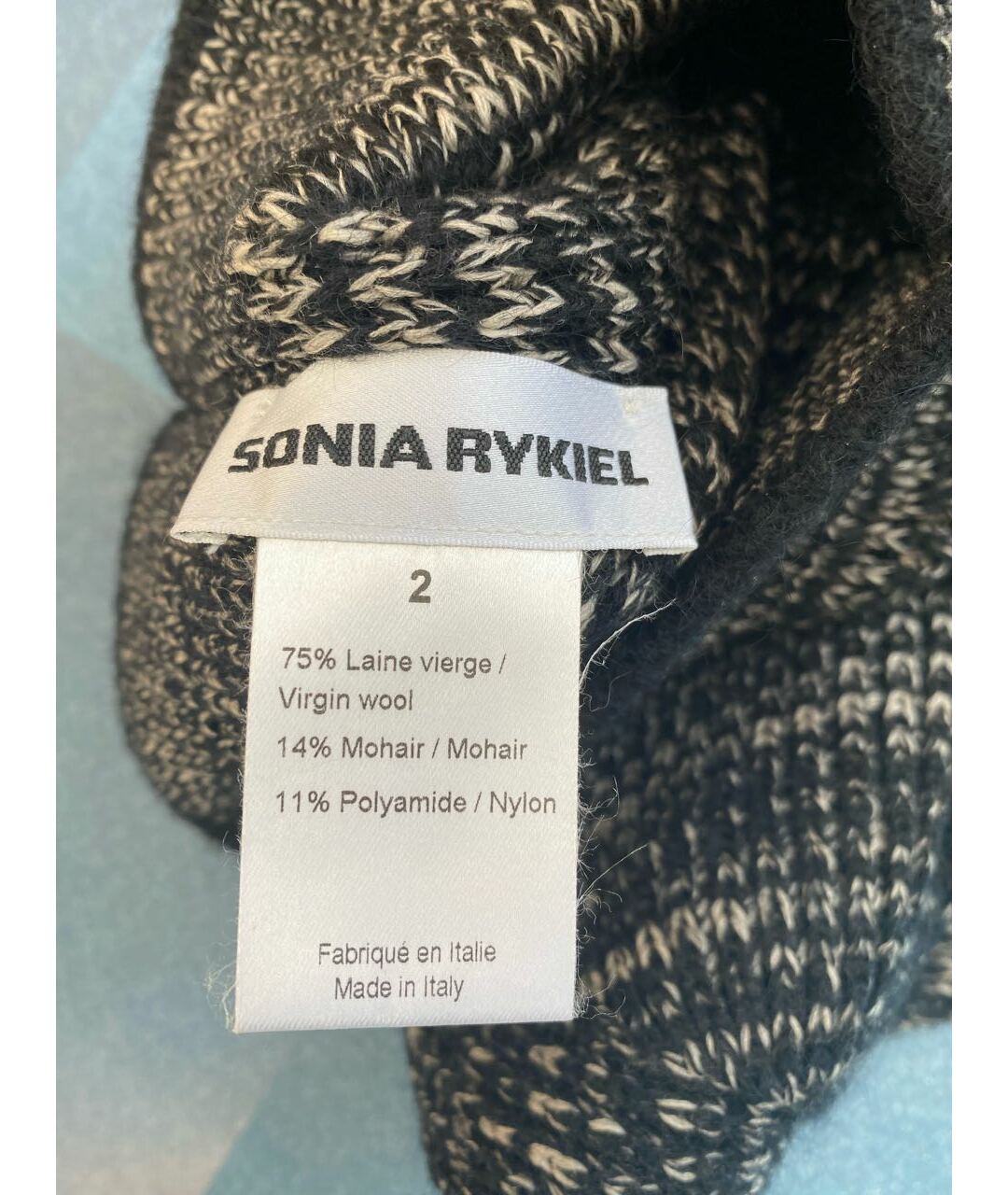 SONIA RYKIEL VINTAGE Черная шерстяная шапка, фото 4