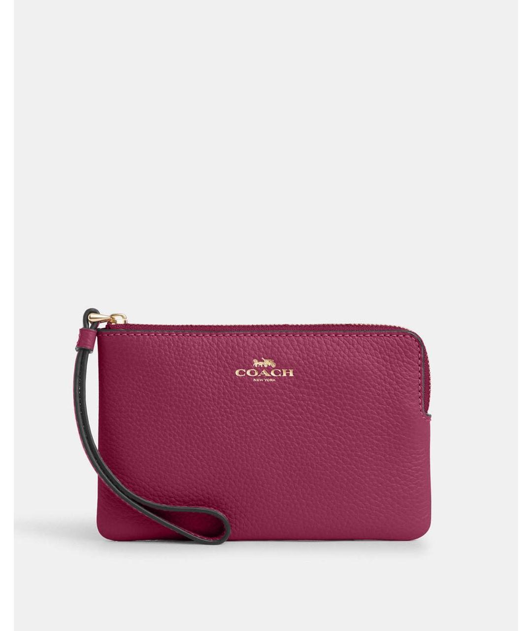 COACH Фуксия кожаный кошелек, фото 6