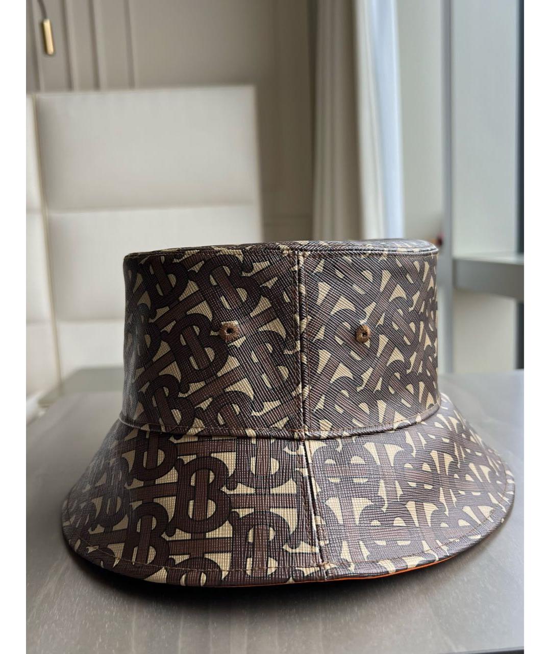 BURBERRY Коричневая хлопковая панама, фото 2