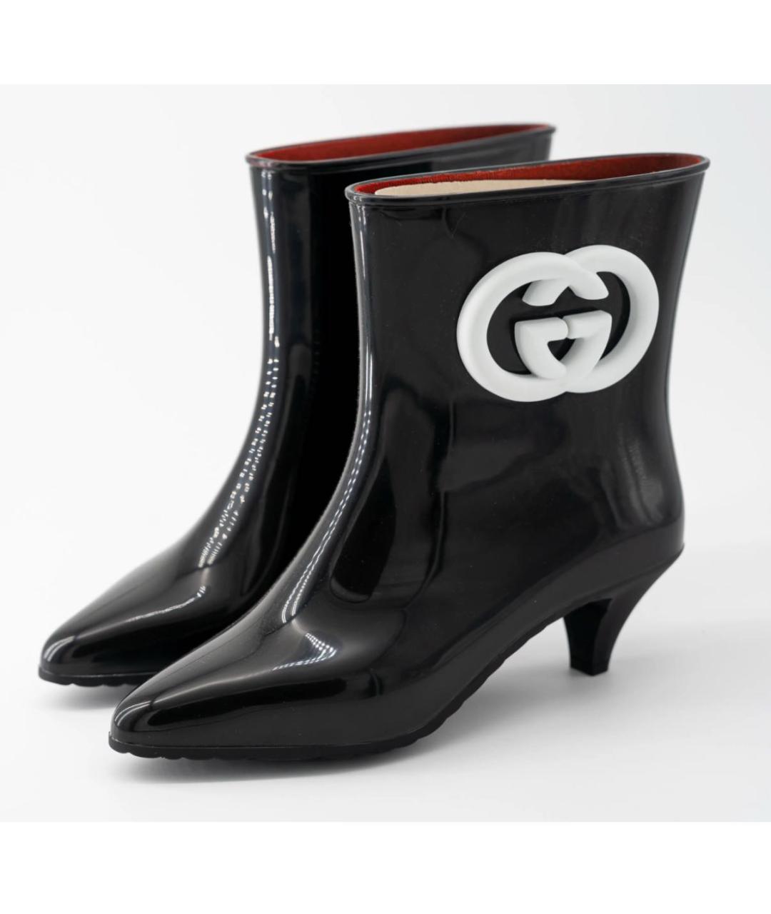 GUCCI Черные резиновые сапоги, фото 3