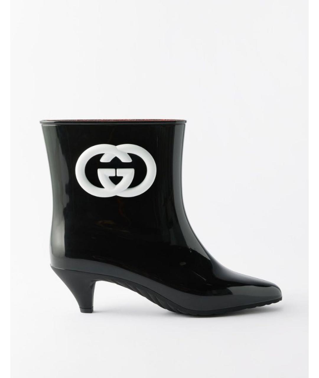 GUCCI Черные резиновые сапоги, фото 9