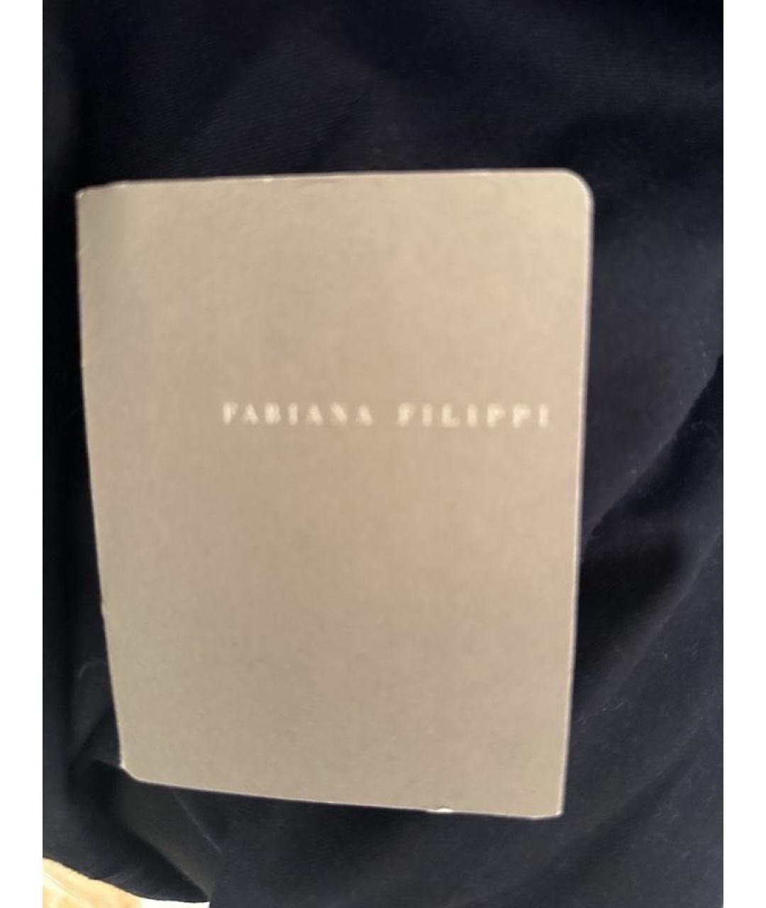 FABIANA FILIPPI Темно-синие шерстяные прямые брюки, фото 5