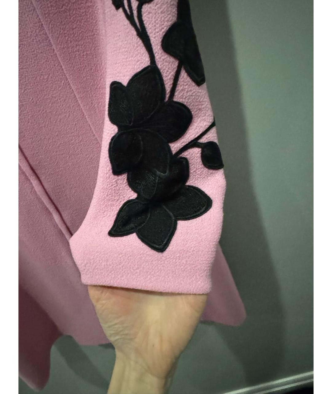 DOLCE&GABBANA Розовое кружевное коктейльное платье, фото 3