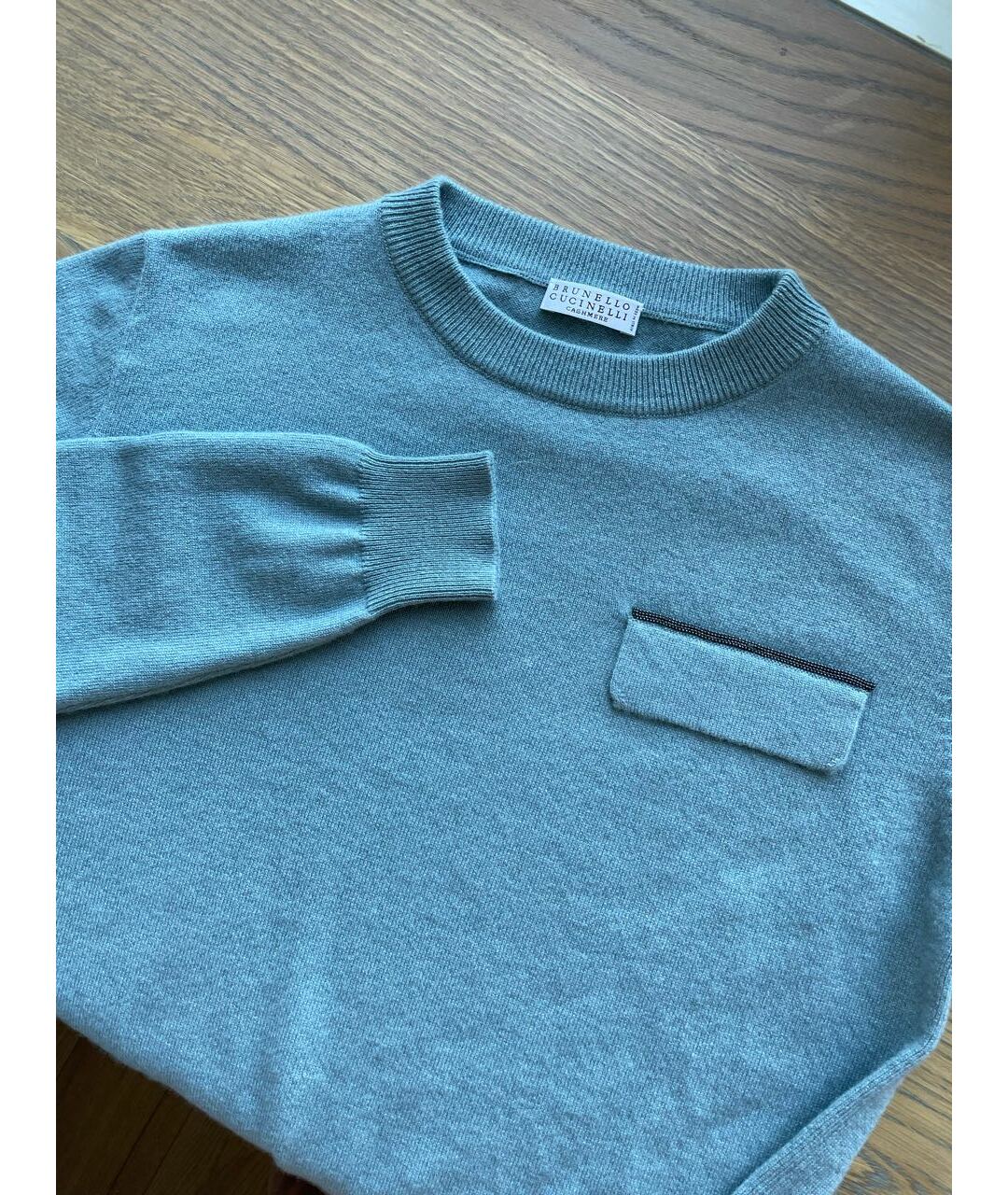 BRUNELLO CUCINELLI Голубой кашемировый джемпер / свитер, фото 6