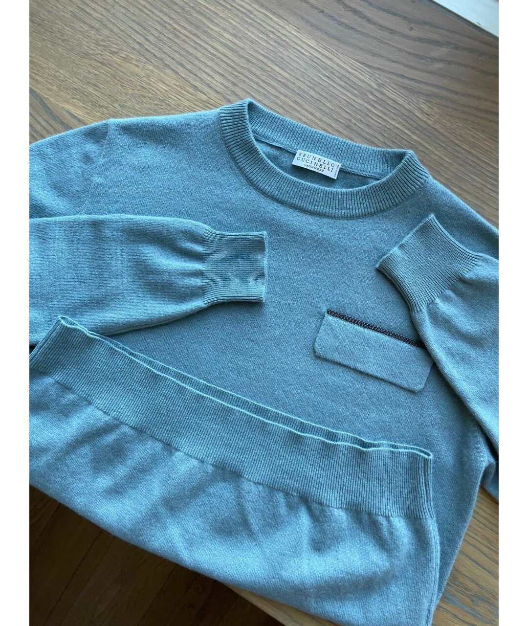 BRUNELLO CUCINELLI Голубой кашемировый джемпер / свитер, фото 2