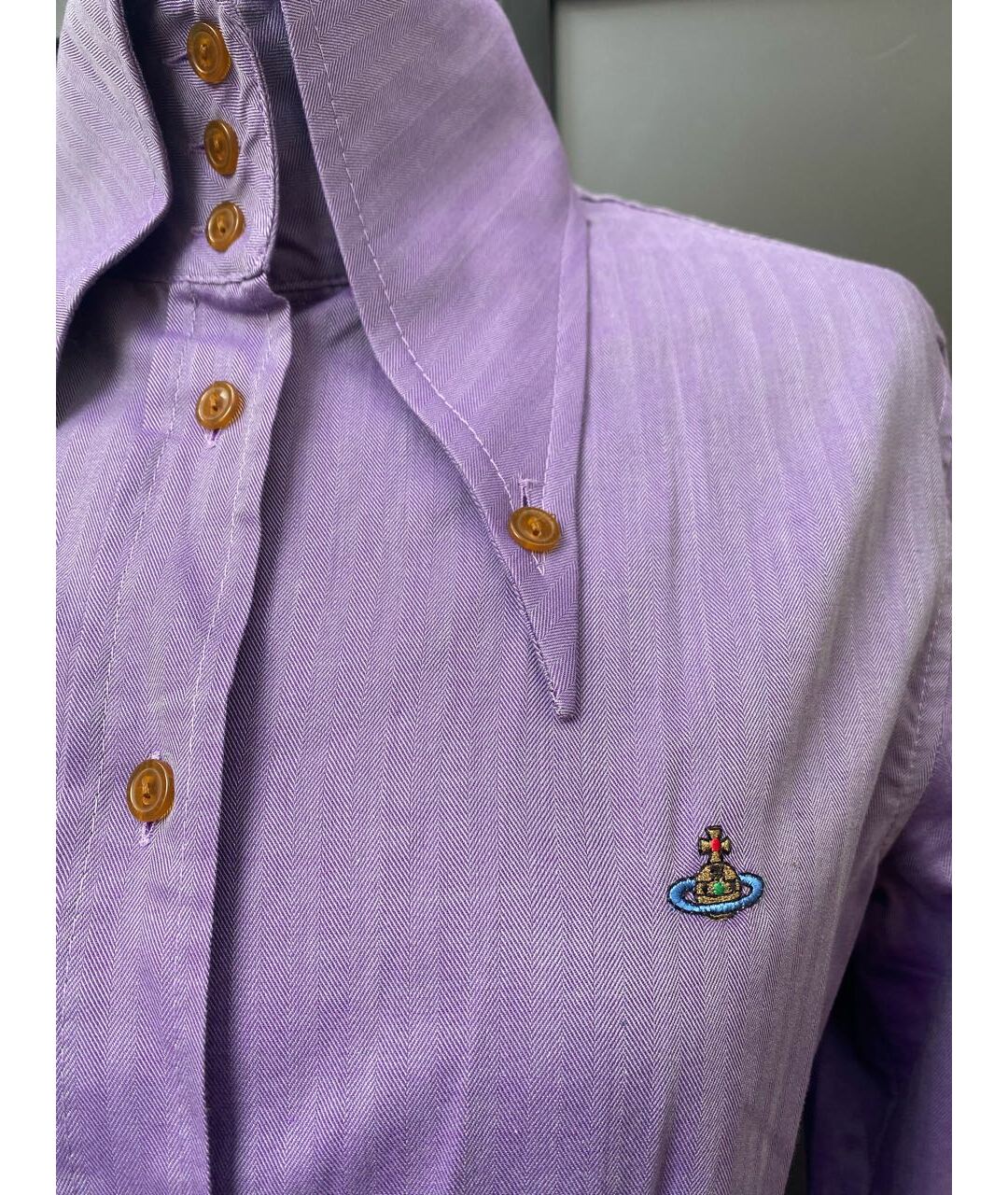 VIVIENNE WESTWOOD VINTAGE Фиолетовая рубашка, фото 4