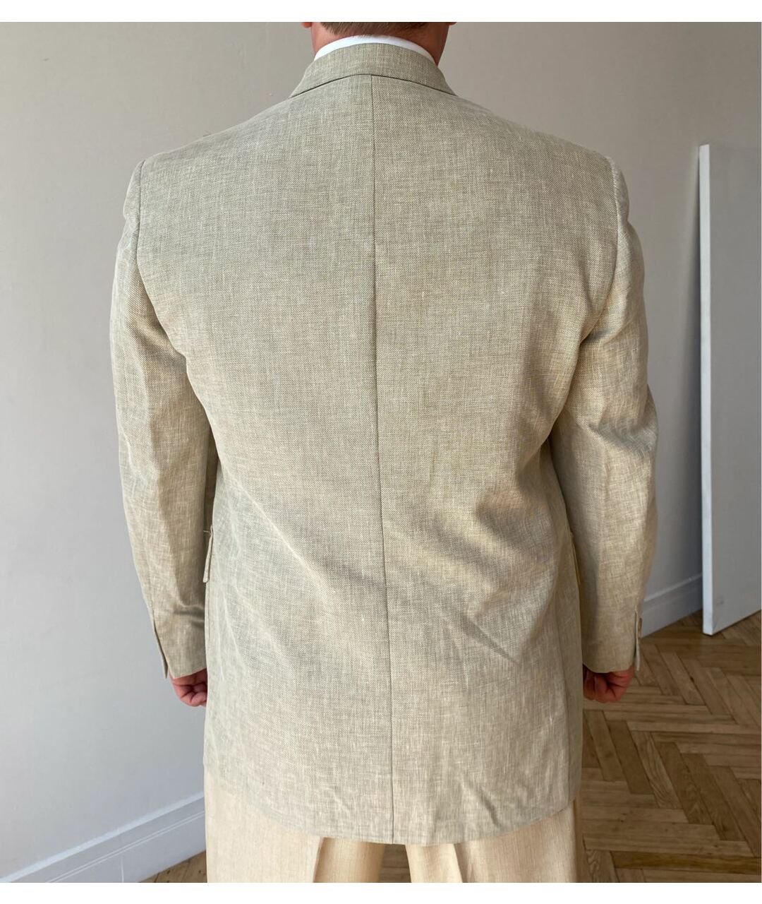 GIANFRANCO FERRE VINTAGE Бежевый льняной пиджак, фото 2