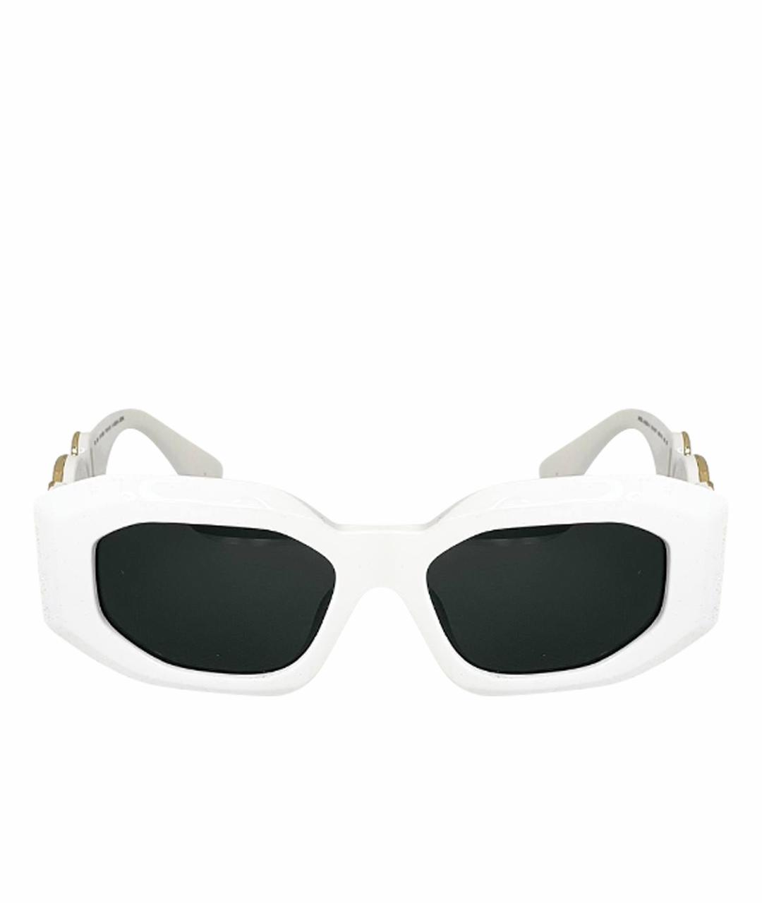 VERSACE Белые пластиковые солнцезащитные очки, фото 1