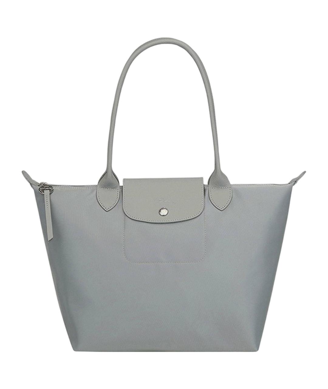 LONGCHAMP Серая кожаная сумка через плечо, фото 1