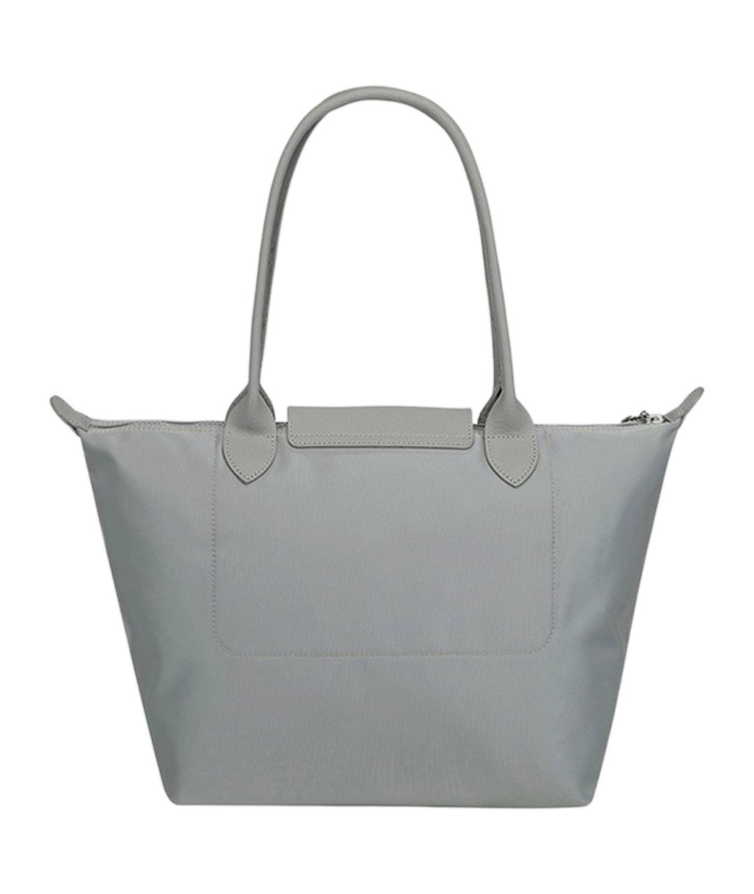 LONGCHAMP Серая кожаная сумка через плечо, фото 2