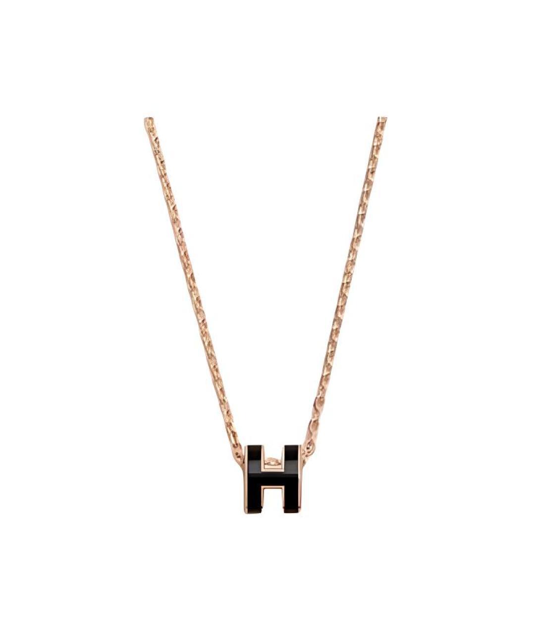 HERMES Черная металлическая подвеска, фото 2