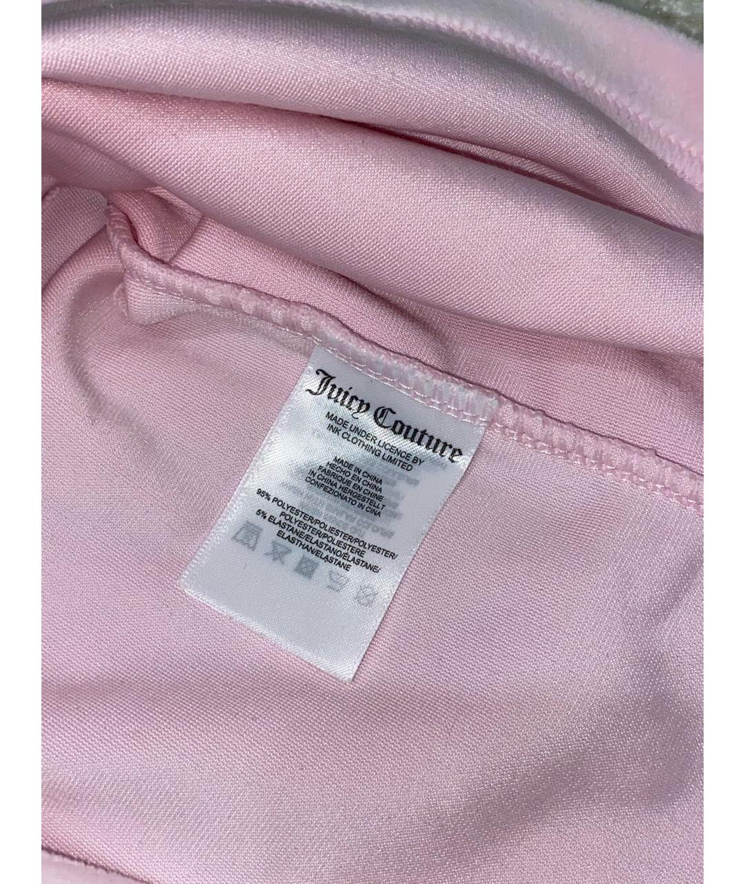 JUICY COUTURE Розовая бархатная майка, фото 4