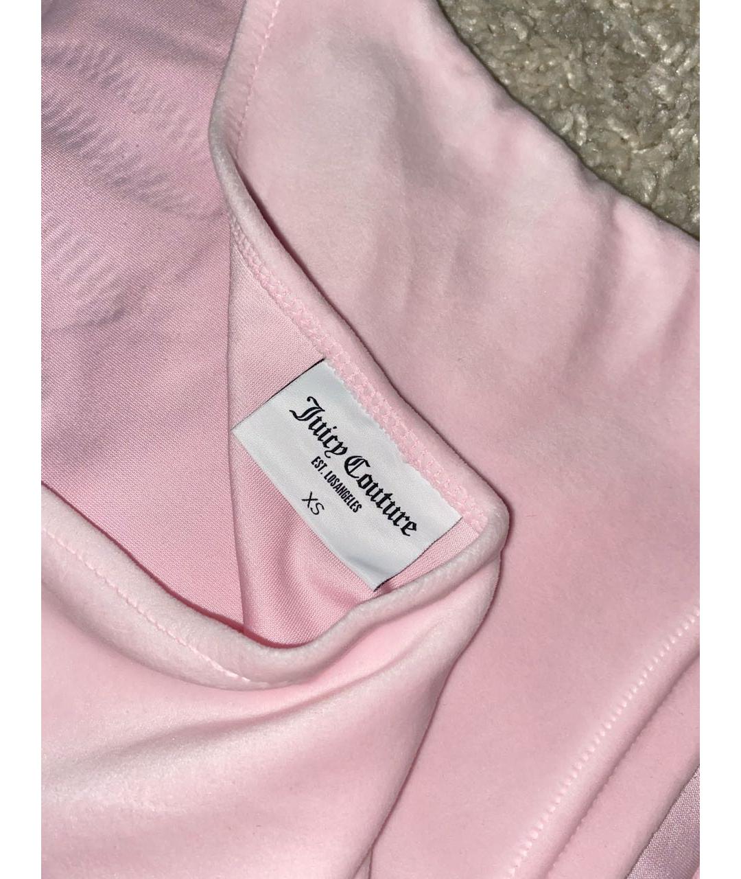 JUICY COUTURE Розовая бархатная майка, фото 7