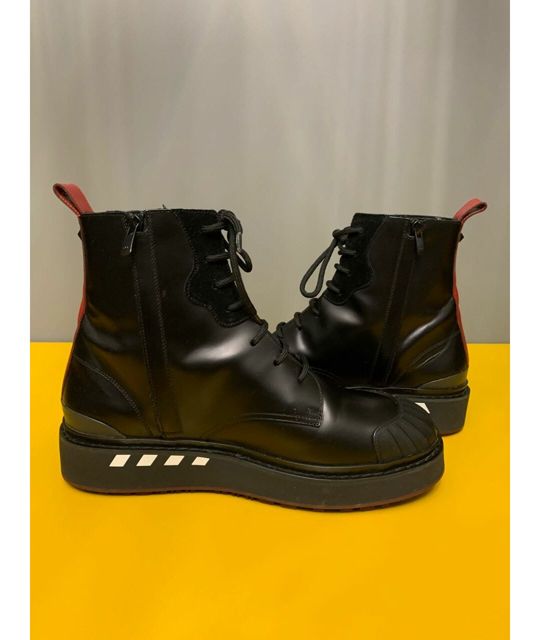 VALENTINO Черные кожаные высокие ботинки, фото 6