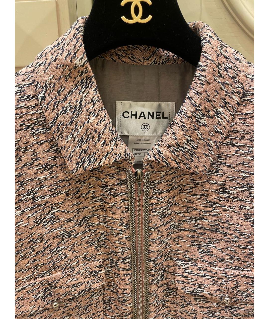CHANEL Бежевый хлопковый жакет/пиджак, фото 3