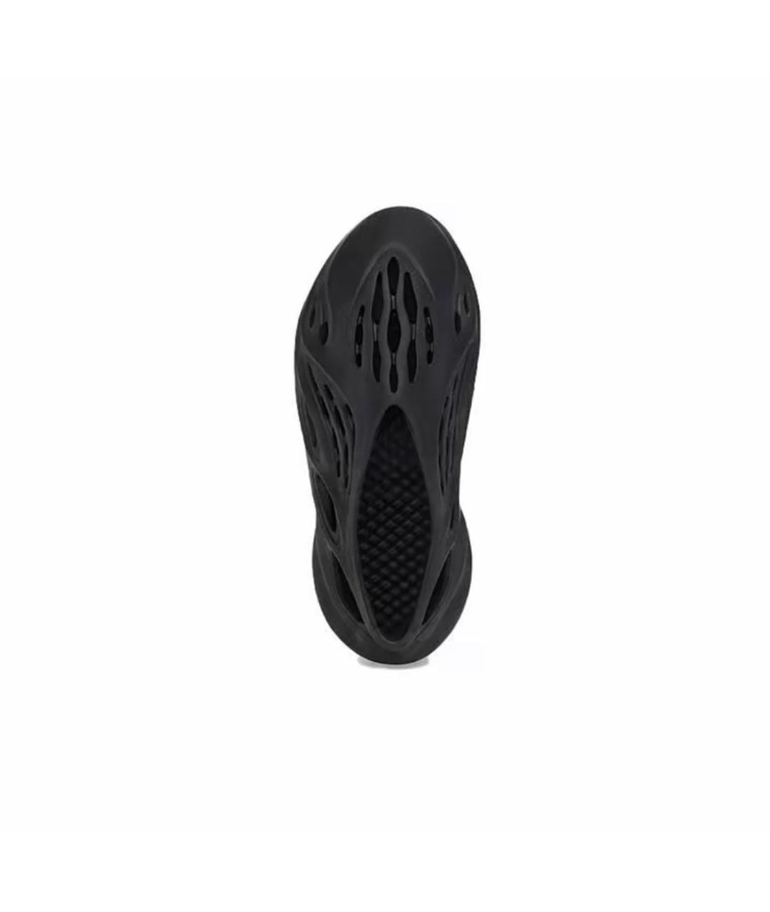 ADIDAS YEEZY Черные резиновые низкие кроссовки / кеды, фото 3