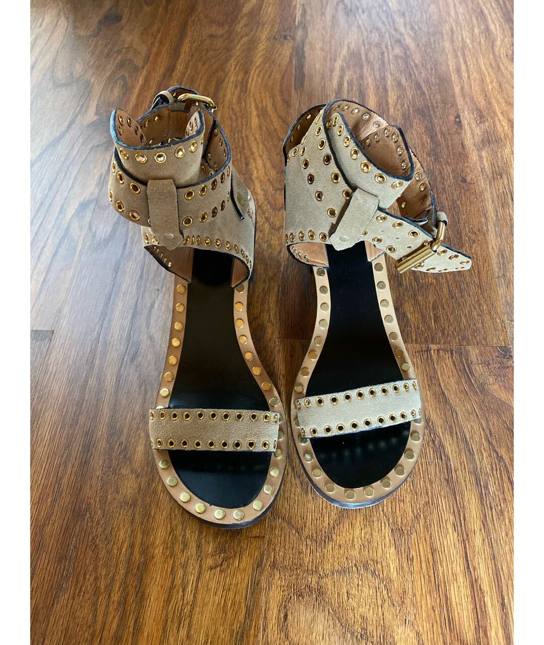 ISABEL MARANT Коричневые кожаные босоножки, фото 2
