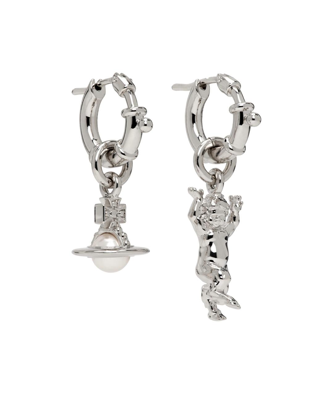 VIVIENNE WESTWOOD Серебряные металлические серьги, фото 2