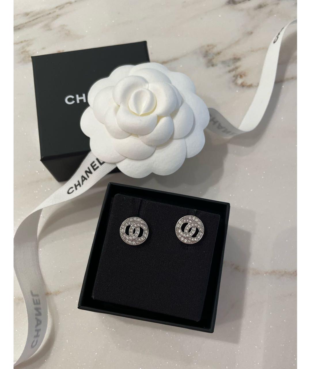 CHANEL Серебряные металлические серьги, фото 6
