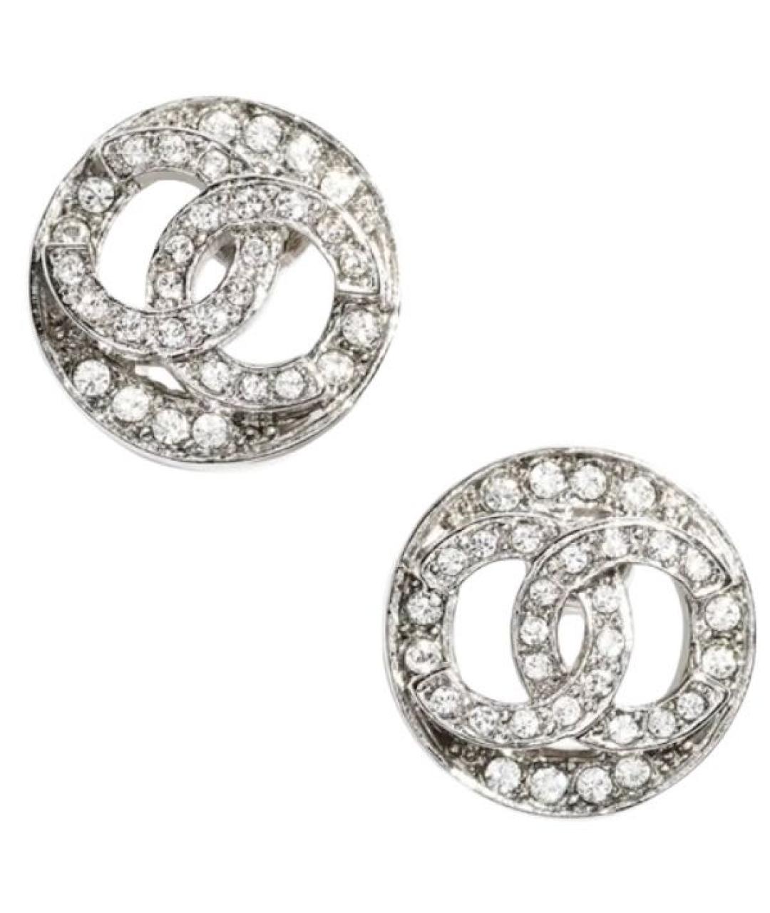 CHANEL Серебряные металлические серьги, фото 1