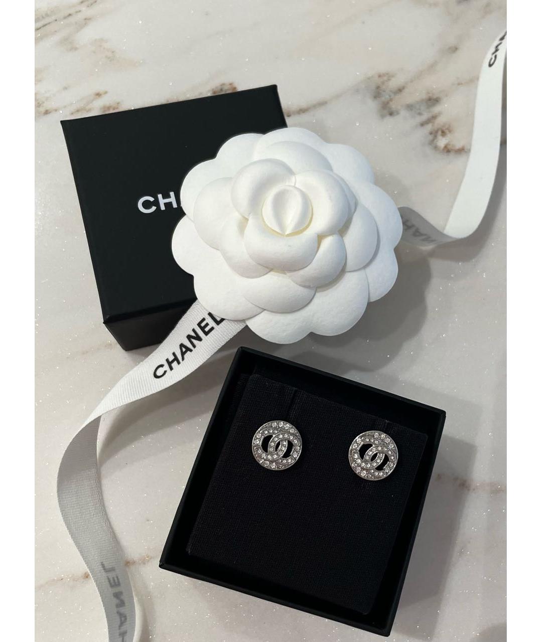 CHANEL Серебряные металлические серьги, фото 5