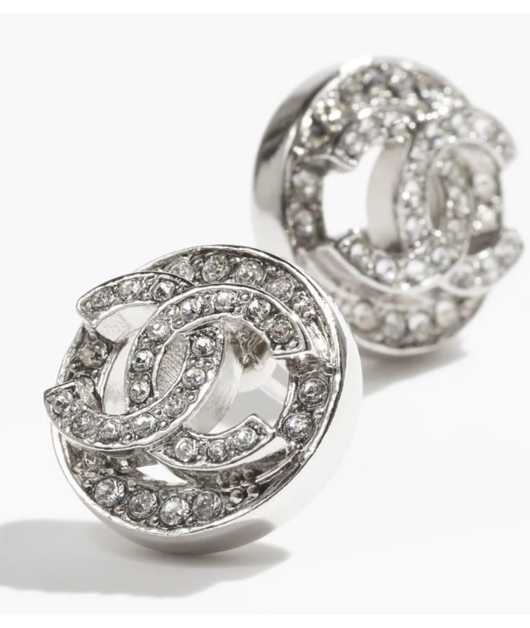 CHANEL Серебряные металлические серьги, фото 2
