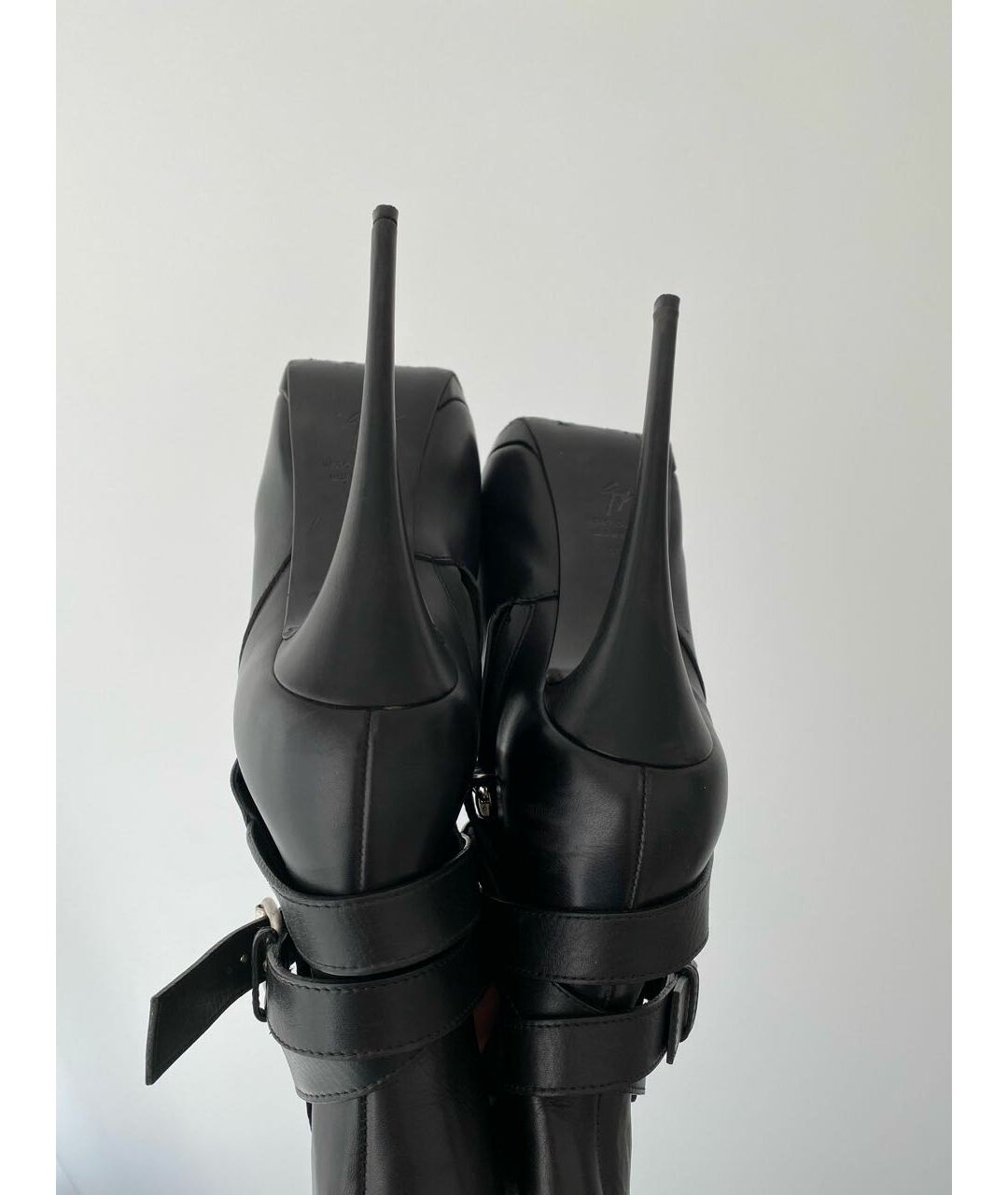 GIUSEPPE ZANOTTI DESIGN Черные кожаные ботильоны, фото 4