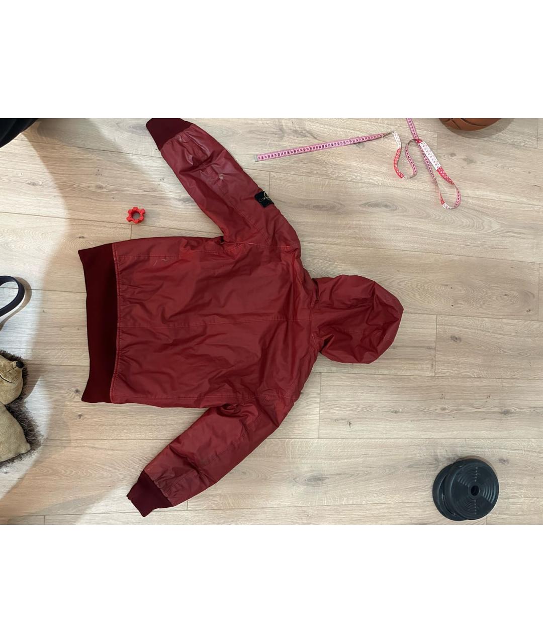 STONE ISLAND Красная хлопковая куртка, фото 2
