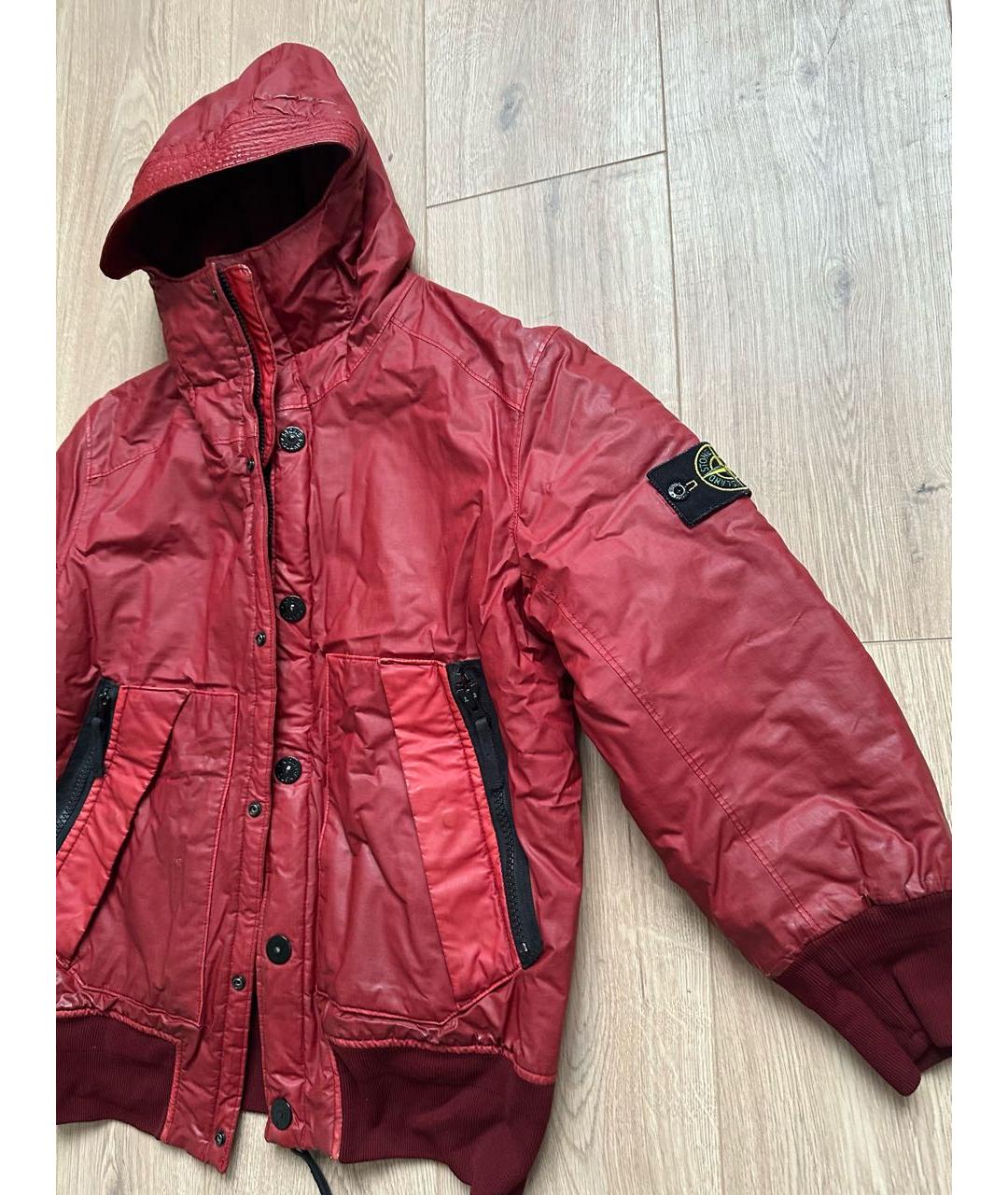 STONE ISLAND Красная хлопковая куртка, фото 8