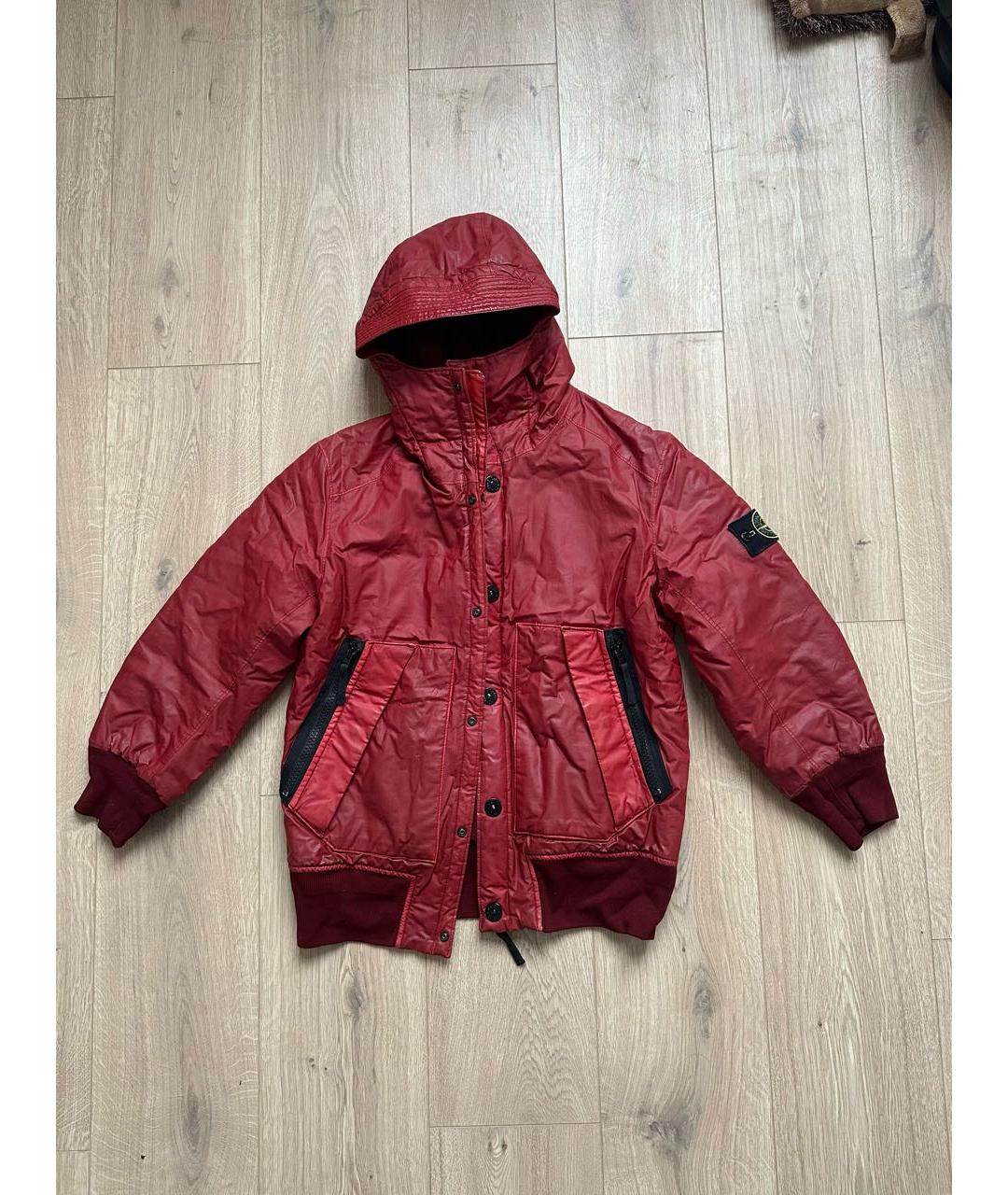 STONE ISLAND Красная хлопковая куртка, фото 9