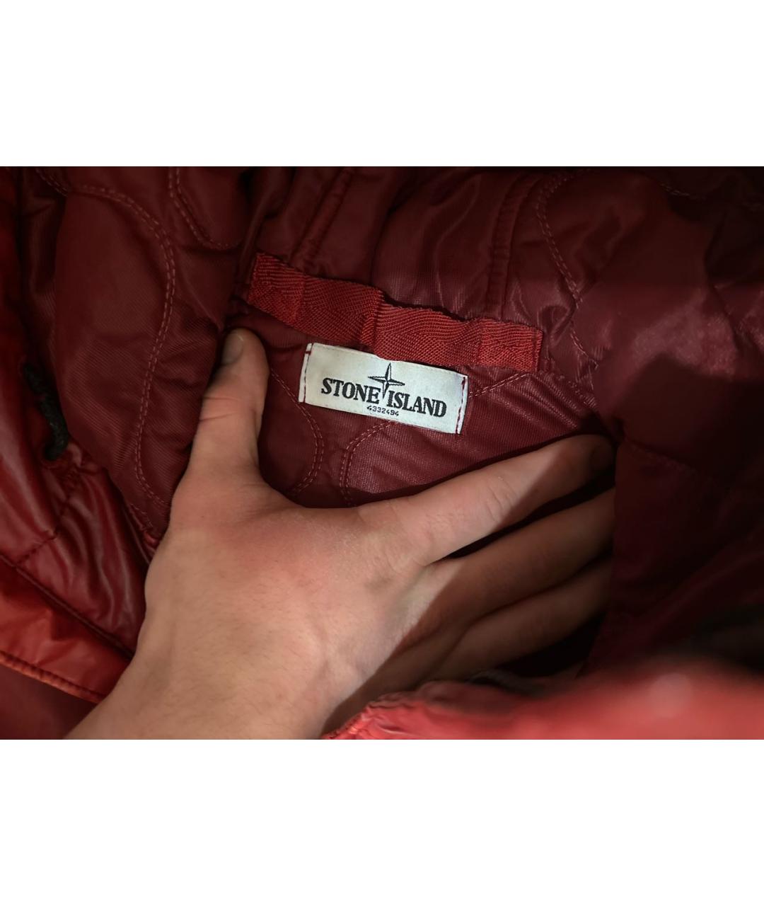 STONE ISLAND Красная хлопковая куртка, фото 3
