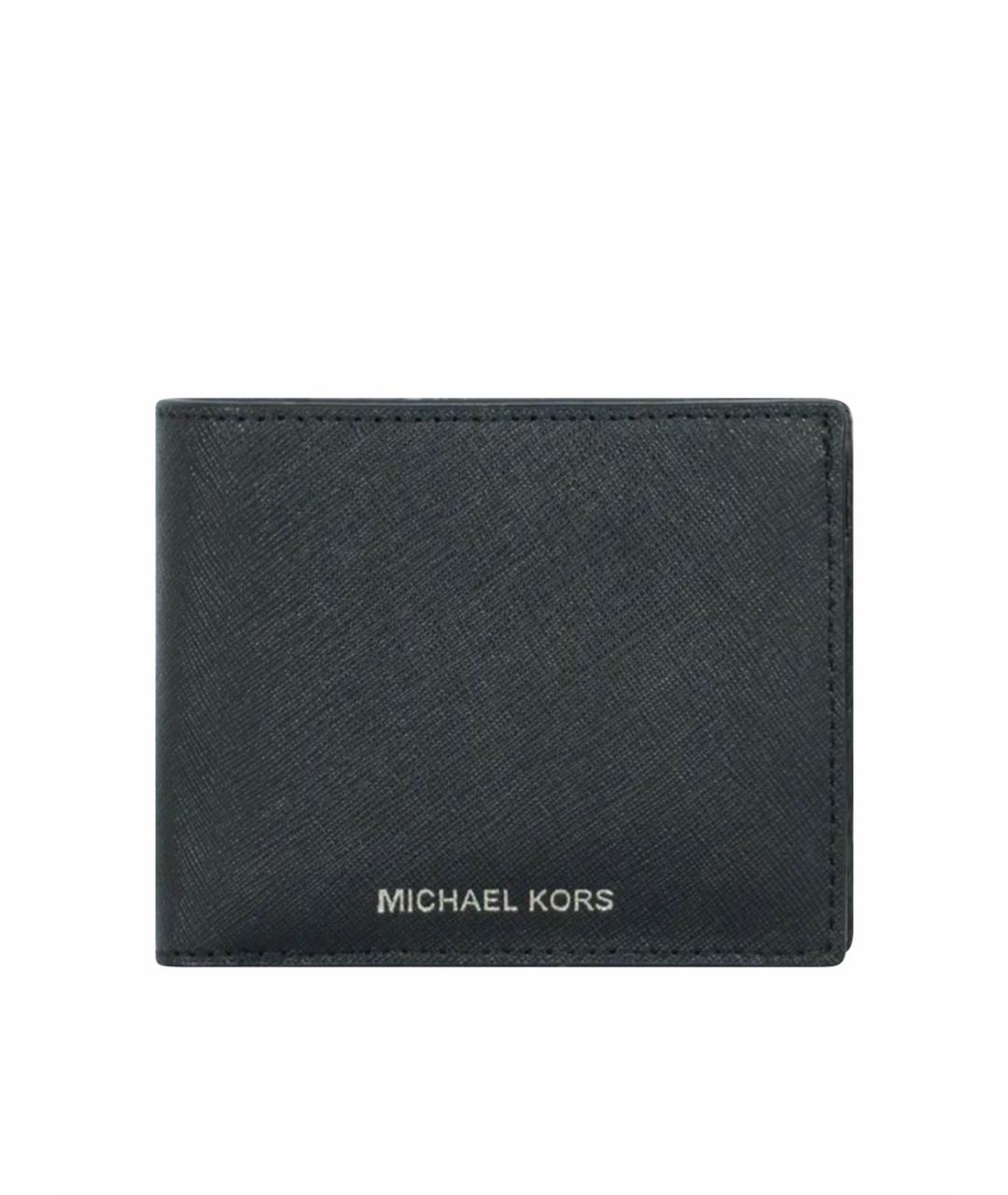 MICHAEL KORS Черный кожаный кошелек, фото 1