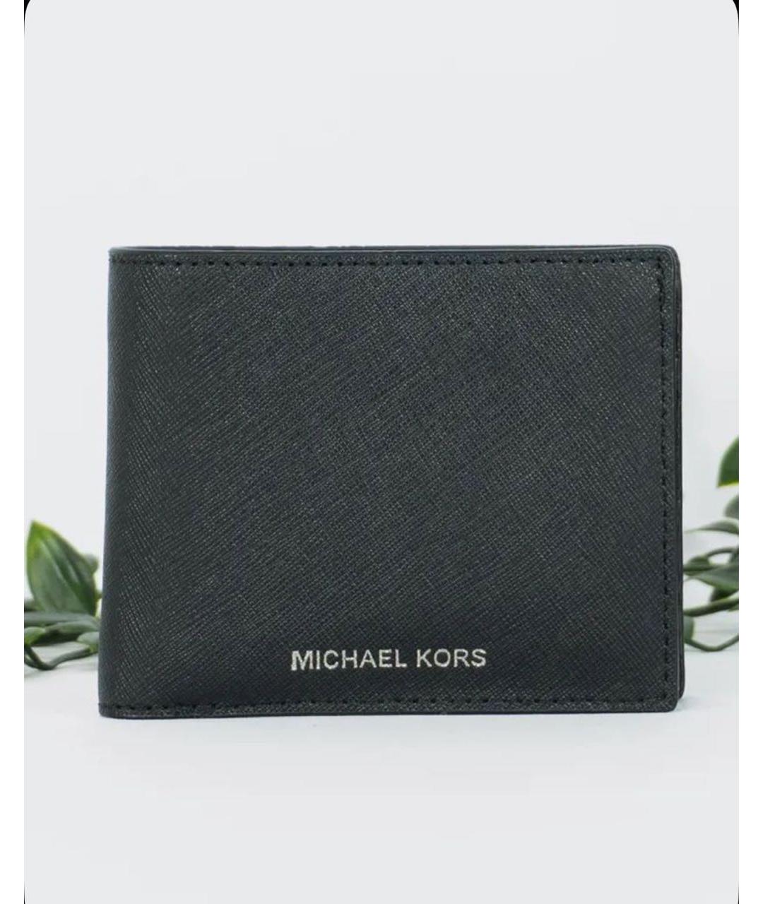 MICHAEL KORS Черный кожаный кошелек, фото 3