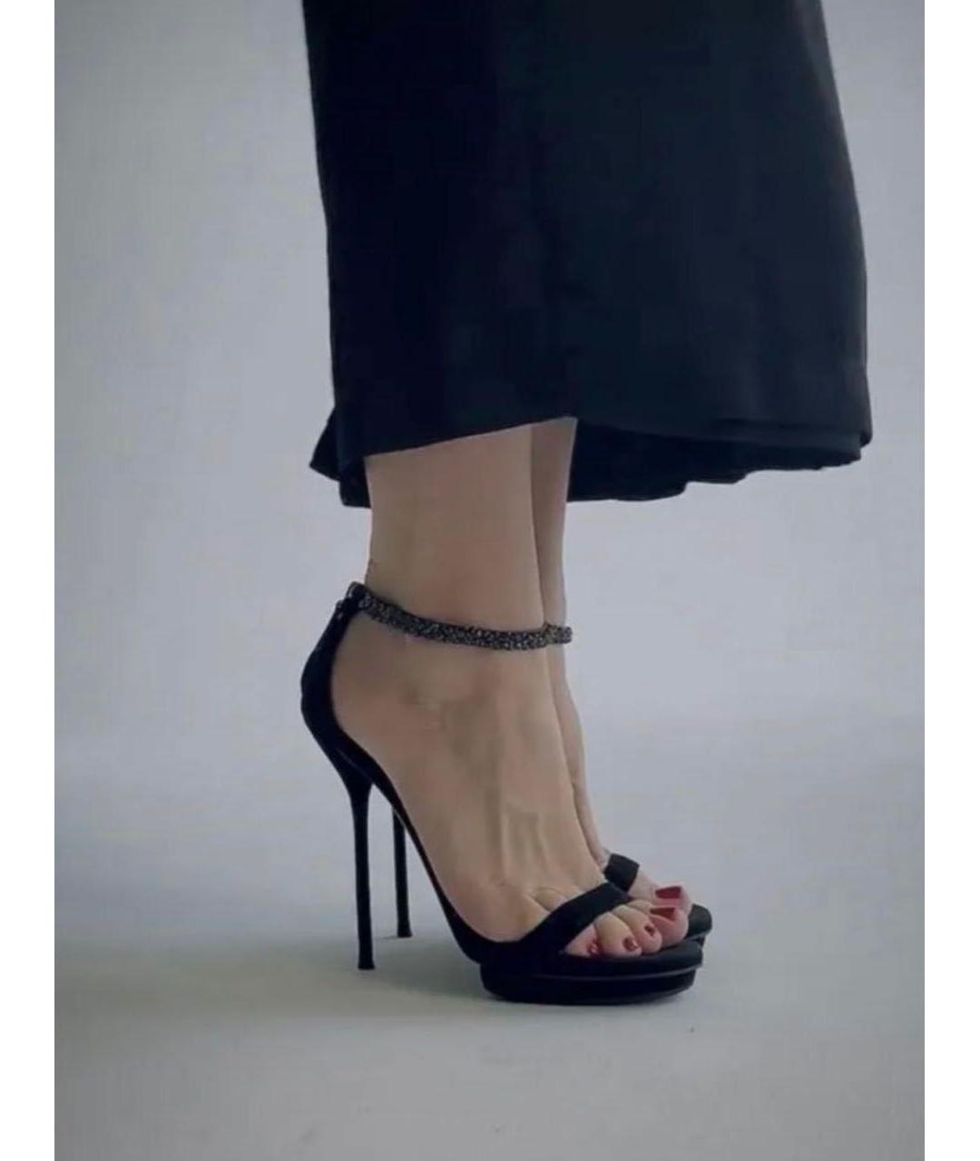 GUCCI Черные замшевые босоножки, фото 3