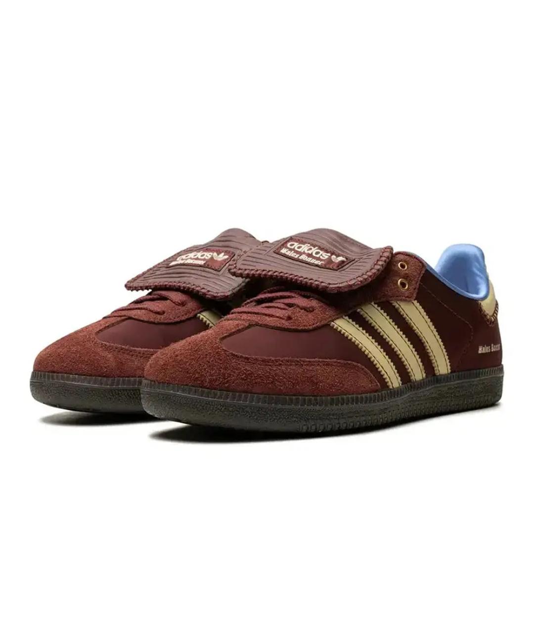 ADIDAS Бордовые замшевые кроссовки, фото 2