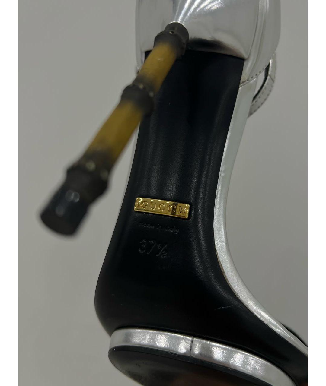 GUCCI Серебряные босоножки, фото 6