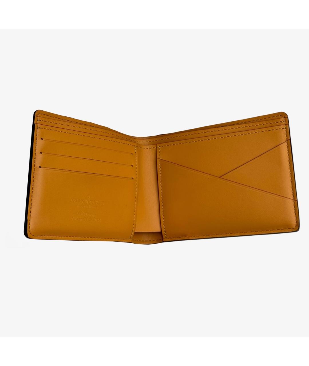 LOUIS VUITTON Коричневый кожаный кошелек, фото 4