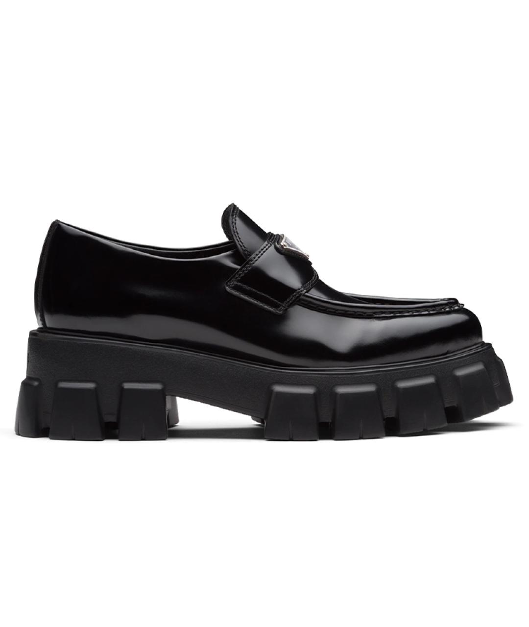 PRADA Черные кожаные лоферы, фото 1
